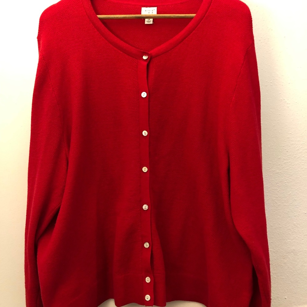 TARGET "A NEW DAY" CHERRY RED CARDIGAN